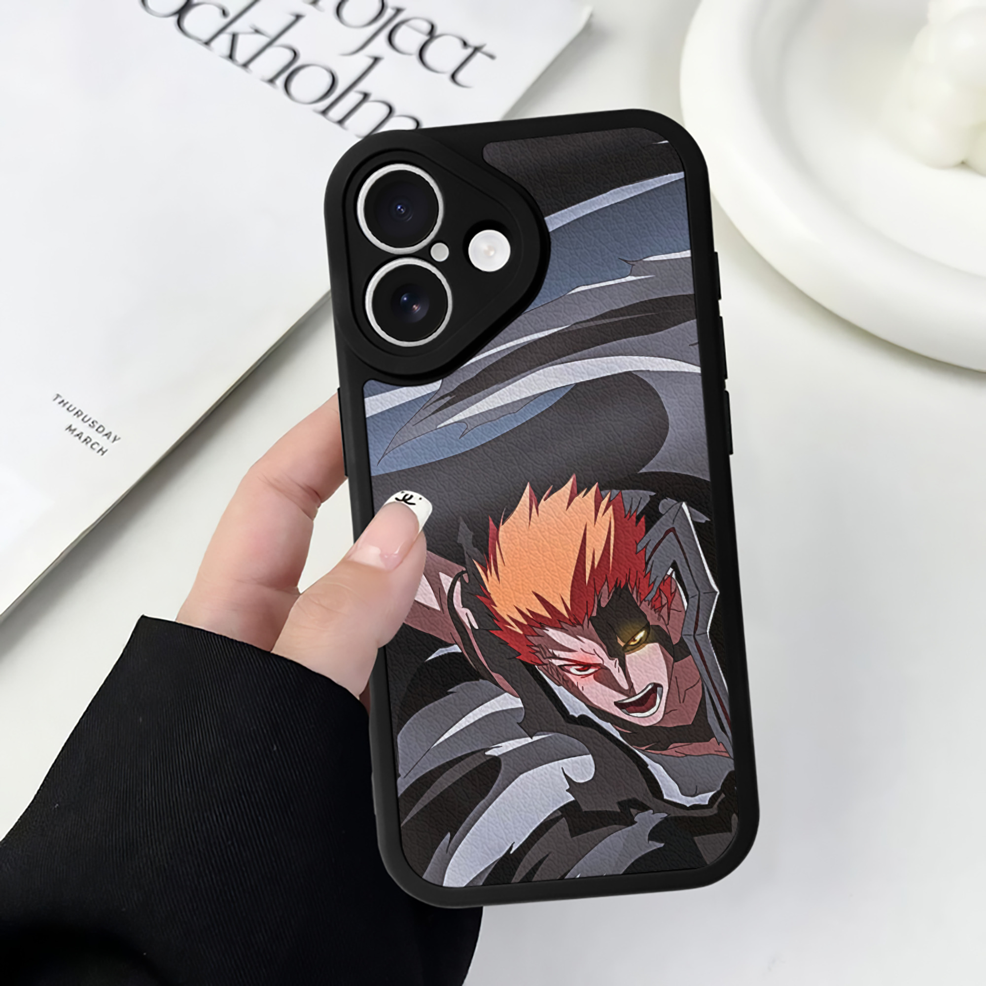 （画像用） ブリーチ BLEACH 【iPhone 16シリーズ対応】シリコンスマホケース（レザー調） 材質：シリコン